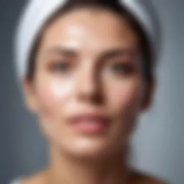 Integrating Skincare with Facial Yoga An array of natural skincare products alongside facial yoga techniques