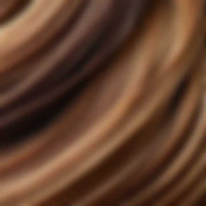 Close-up of hair strands showcasing warm and cool undertones