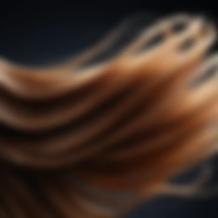 An artistic representation of healthy hair flowing freely, symbolizing purity and vitality