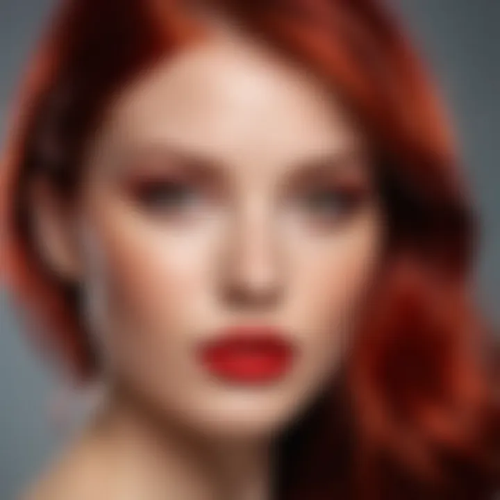 A close-up of vibrant red hair showcasing its unique texture and luster.