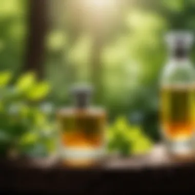 Environmental Influences on Fragrance Duration A serene outdoor setting demonstrating environmental effects on scent