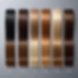 Color swatches showcasing nine number hair color variations