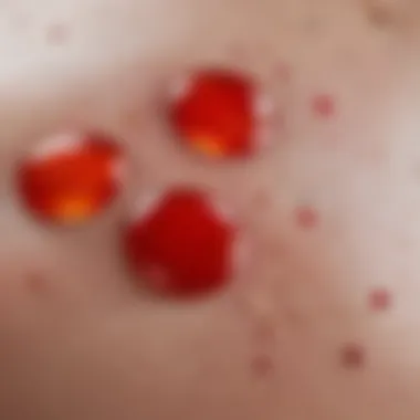 Illustration depicting common causes of red spots on skin