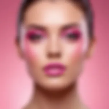 Artistic representation of pink in beauty and cosmetics