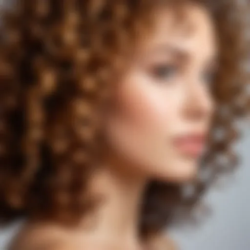 A close-up of beautifully defined curls showcasing healthy hair texture