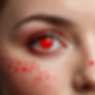 Visual representation of red dots in percentage indicators