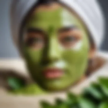 Natural skincare products featuring matcha tea as a key ingredient