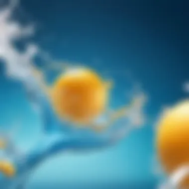 Molecular Composition of Water-Based Sunscreens Illustration showcasing the molecular structure of water-based sunscreen ingredients.