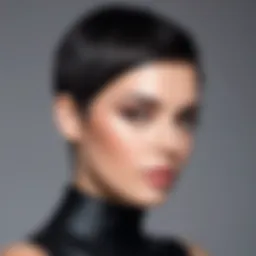 Elegant V model haircut showcasing sleek lines