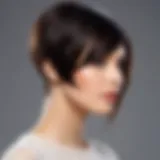 Elegant V-shaped haircut showcasing a modern profile