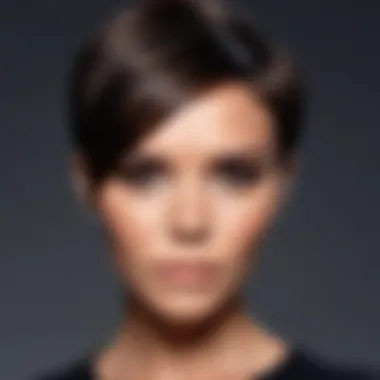 Victoria Beckham with a sleek short hairstyle