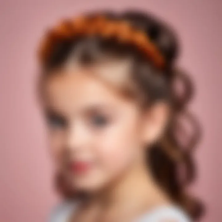 Playful half-up half-down hairstyle for kids at weddings