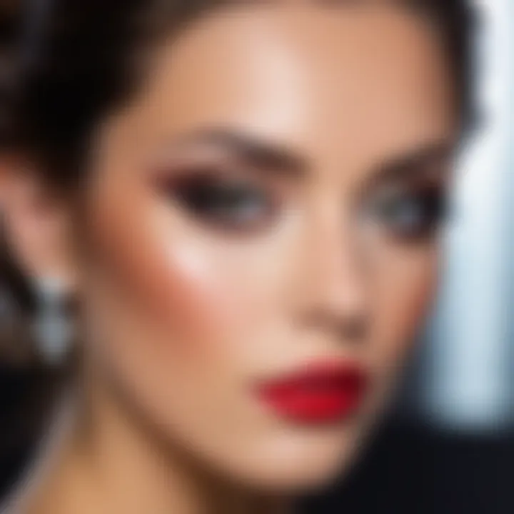 Bold and glamorous wedding makeup with dramatic eyes