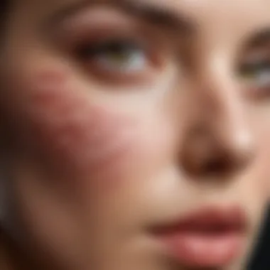 Visible Capillaries on the Face Close-up of facial skin showing visible capillaries
