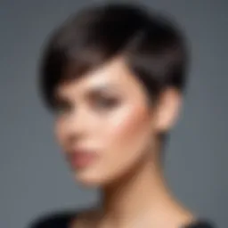 Artistic representation of a half American haircut showcasing modern style elements